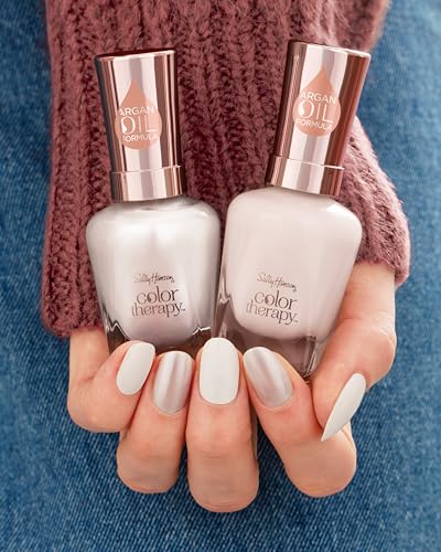 Sally Hansen Color Therapy High Gloss Top Coat 0.35 Fl Oz - Argan Oil, Long Lasting, Clear Nail Polish