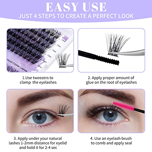 WENDY LASHES Cluster Extensions 12-16mm Mixed D Curl