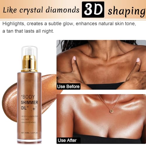 Shimmer Body Oil 100ml - Moisturizing Luminizer Glow