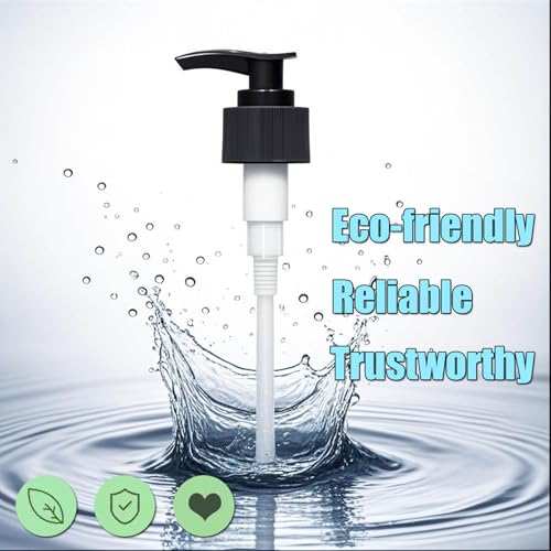 32 oz Castor Oil Bottle Pump Dispenser - 2 Pack, Black
