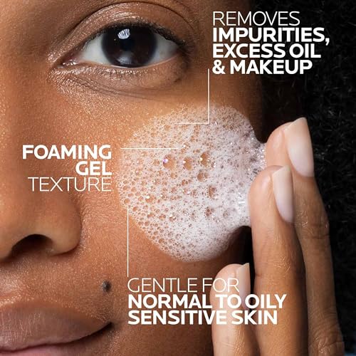 La Roche-Posay Toleriane Purifying Foaming Facial Cleanser, Oil Free Face Wash for Women & Men with Niacinamide + Ceramides, Pore Cleanser Safe For Sensitive Skin, Won¡¯t Dry Out Skin, Soap Free