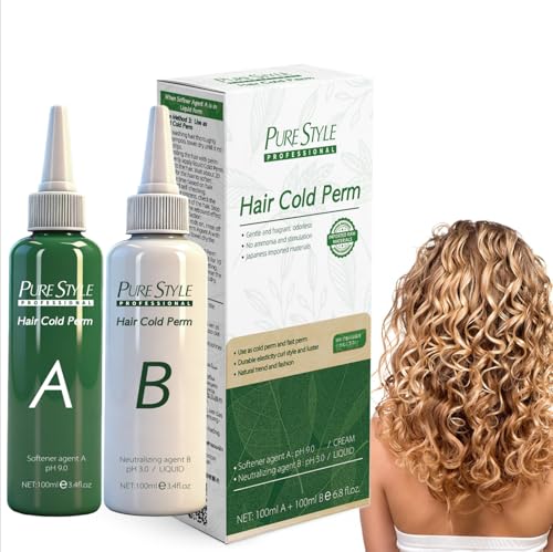 PureStyle Professional Cold Wave Hair Perm Kit - Ammonia-Free Curl Solution