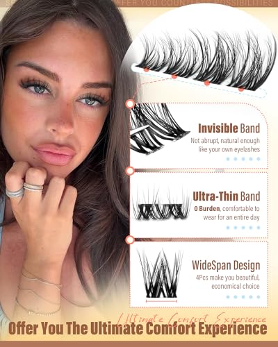 Spider Lash Clusters Wispy Invisible Band 10-16mm