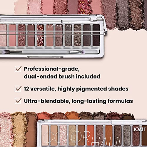 JOAH Color Haul Eyeshadow Palette - 12 Shades Matte & Shimmer