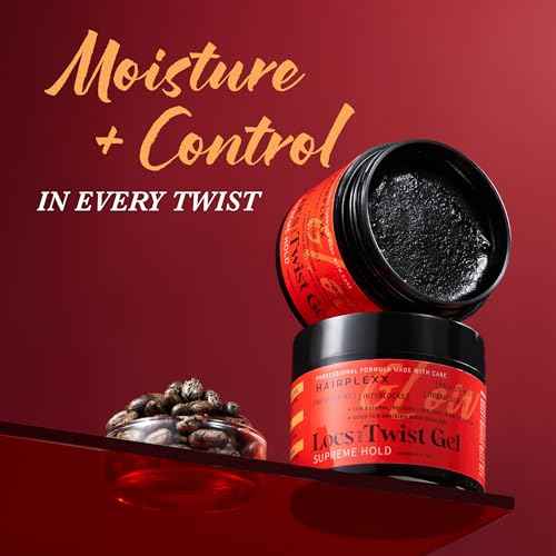 Hairplexx Glow Loc & Twist Gel ? Supreme Hold for Locs, Retwists & Twists ? Deep Moisture and Scalp Nourishment ? With Shea Butter, Biotin & Castor Oil (5.07 fl oz, Shea Butter)