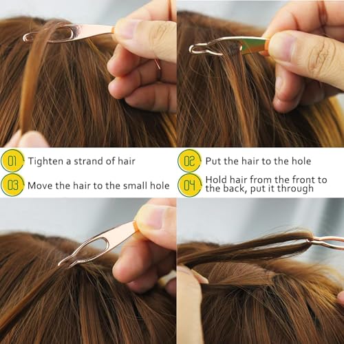 8 Pcs Dreadlock Interlocking Tools Set - Gold & Silver Locs