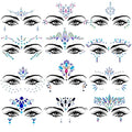 Mermaid Face Gems - 12 Sets Rhinestone Rave Face Jewels