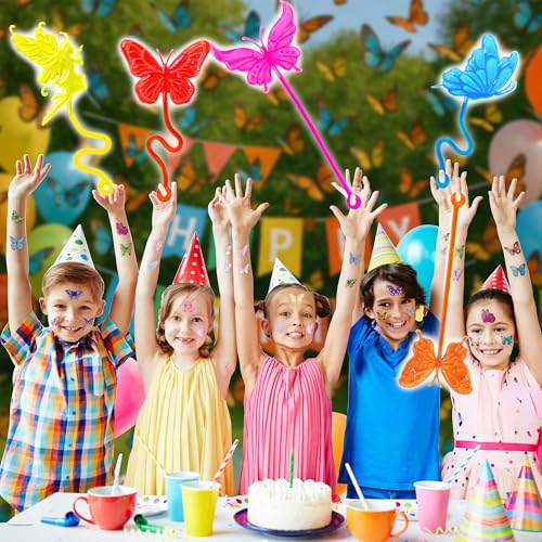 48pc Butterfly Party Favors - Sticky Hands & Tattoos Combo