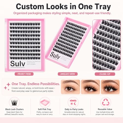 144pcs Wispy D Curl Lash Clusters 10-16mm DIY Eyelash