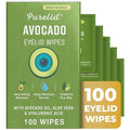 100 Biodegradable Avocado Eyelid Wipes for Gentle Cleansing