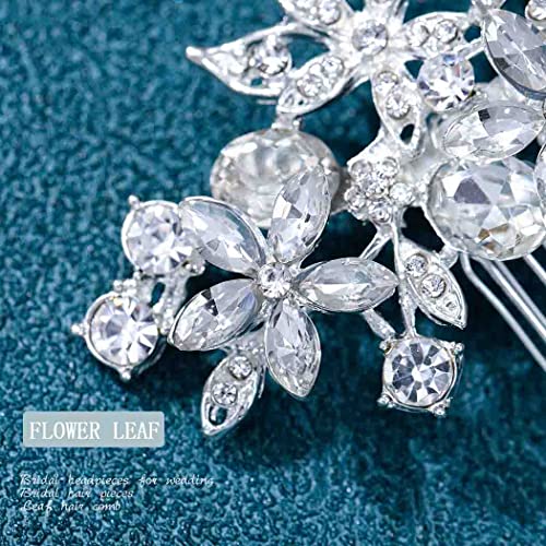 Crystal Bride Wedding Hair Comb - Silver Rhinestone Bridal Headpiece