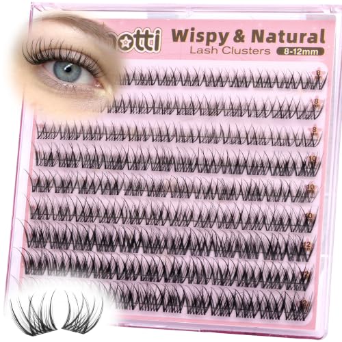 Wispy Natural Lash Clusters 8-12mm Short Eyelash Extensions C Curl DIY by zenotti