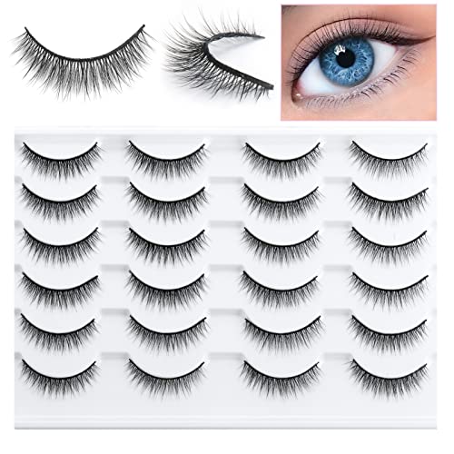 Short Wispy False Eyelashes 11mm Natural Look - 12 Pairs