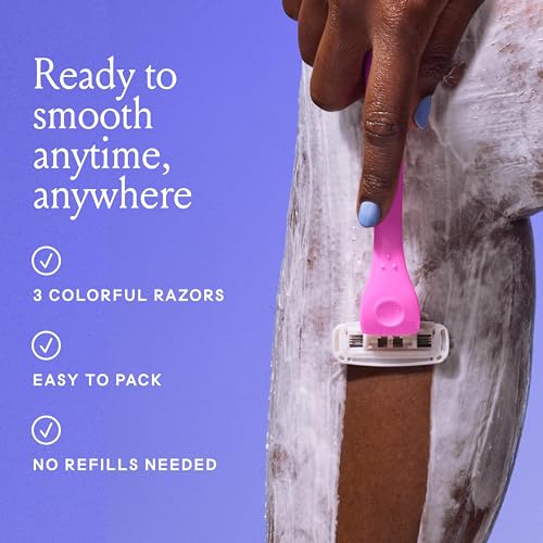 3-Blade Disposable Razors for Women - Malibu Set, 3 ct