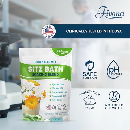Natural Sitz Bath Salt for Hemorrhoid & Postpartum Care - 14.1 oz