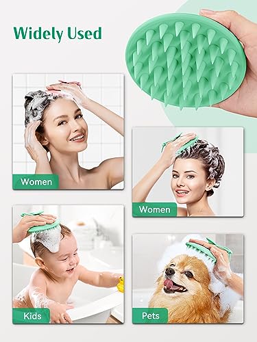HEETA Silicone Scalp Massager Brush for Hair Growth & Dandruff Relief