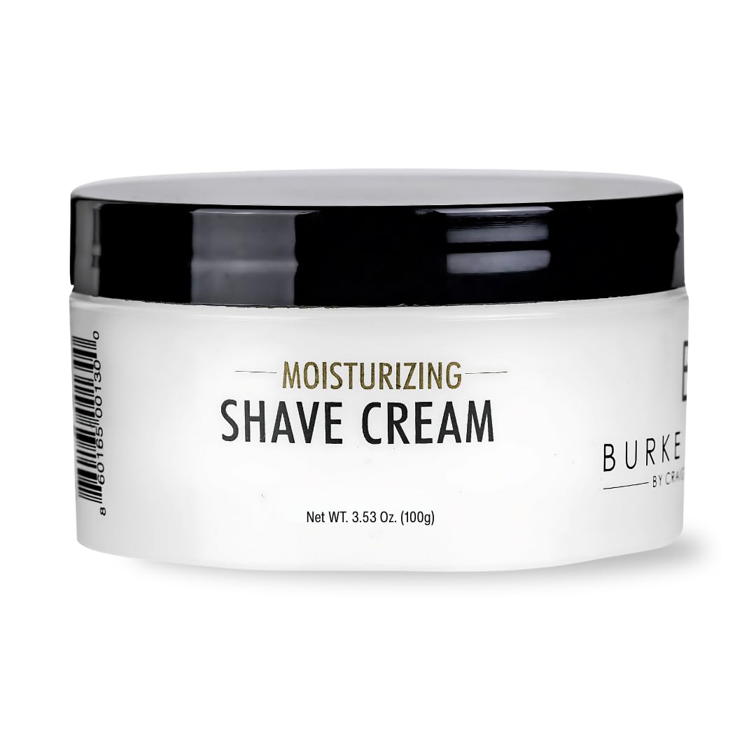 Burke Avenue Moisturizing Shave Cream – Protects Skin from Irritation & Razor Burn | Hydrating Rich Lather | Sensitive Skin Approved
