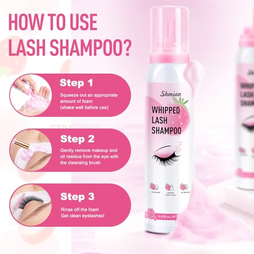 Whipped Lash Extension Shampoo Cream - 100ml with Brush