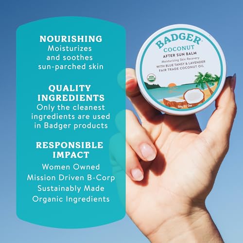 Badger Organic Coconut After Sun Balm, 2 oz
