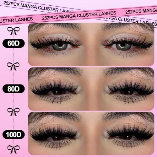 100D Spiky D-Curl Lash Clusters - Anime Manga Volume Lashes 10-18mm