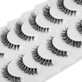 JIMIRE Demi-Wispy 13MM Faux Mink Eyelashes Clear Band 7 Pairs