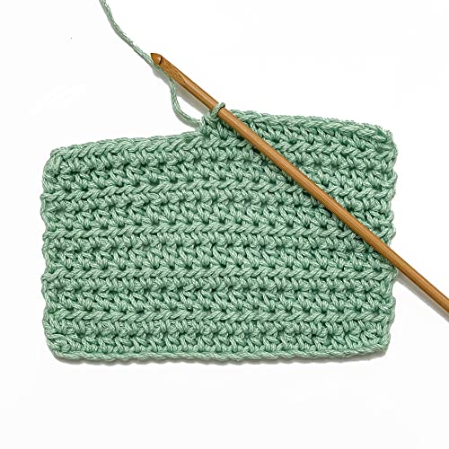 Lion Brand 24/7 Cotton Yarn, Lightweight Yarn for Knitting, Crocheting, and Crafts, Mint, 3 Pack