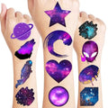 96 PCS Galaxy Temporary Tattoos for Kids – Space Party Favors