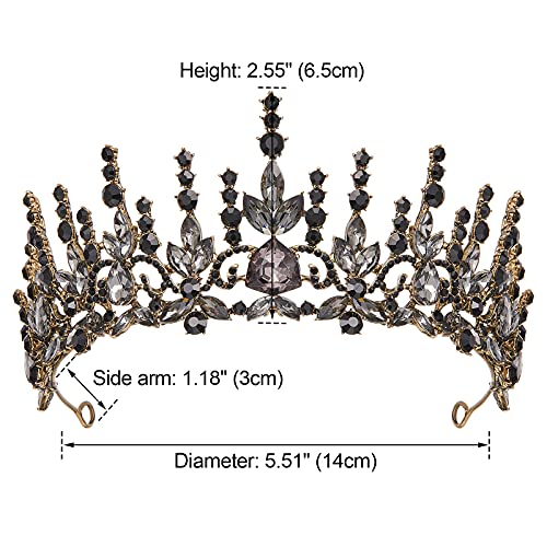 Baroque Rhinestone Wedding Tiara Crown for Bride