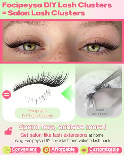 Focipeysa Fox Eye Lash Clusters Kit - Natural Wispy Extensions