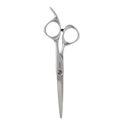 Fromm Transform 5.75" Extra Smooth Hair Cutting Shears for Wet and Dry Hair, Polished Silver Japanese Steel Scissors with Beveled Blade