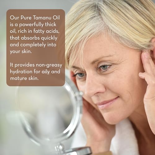 Pure Body Naturals Cold Pressed Tamanu Oil, 4 Fl Oz - Calms Irritated Skin - Moisturises Dry Scaly Skin