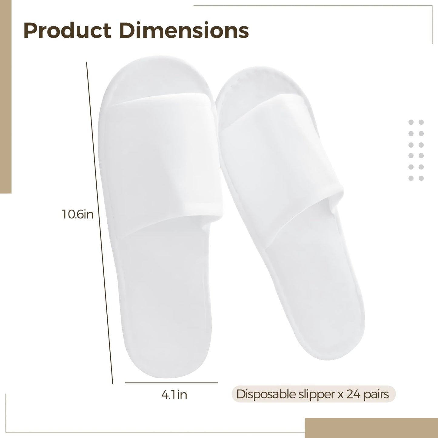 24 Pairs Spa Disposable Slippers, White Soft Plush Open Toe Non-Slip Slippers for Hotel, Spa, and Hospitality Unisex