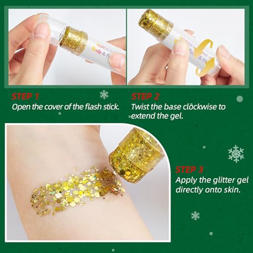 Glitter Gel Makeup - Waterproof Face & Body Sparkle