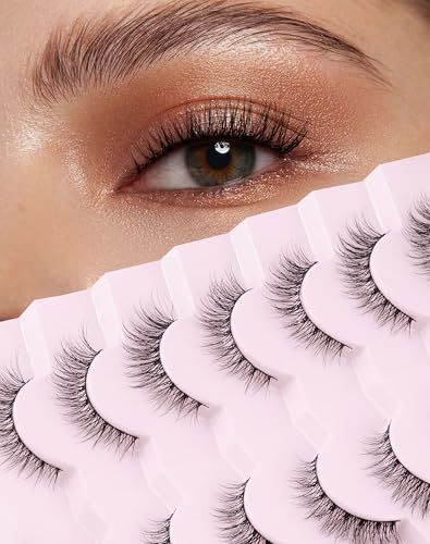 DALLAIS Natural Cat Eye Lashes Wispy False Eyelashes, Reusable (20 wears)