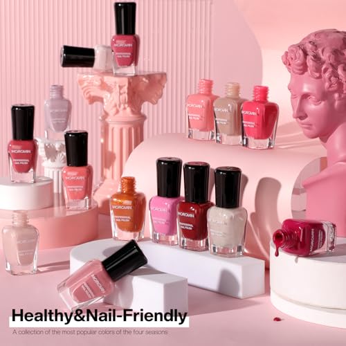 Morovan 15-Piece Nail Polish Set - Red, Pink & Burgundy