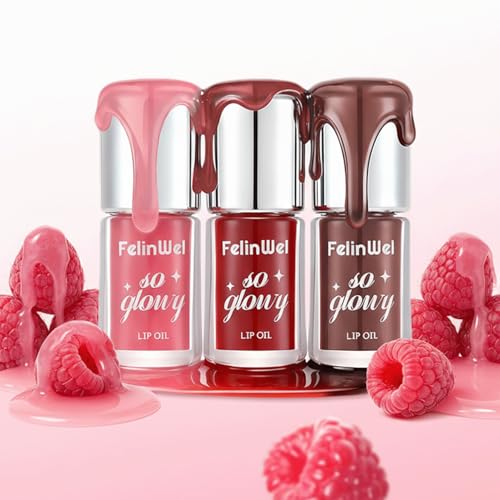 FelinWel Moisturizing Lip Oil - Glossy Sheer Finish, Non-Sticky