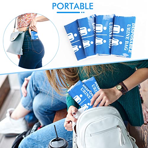 DIBBATU Disposable Urine Bag,12 PCS 800ML for Travel, Emergency Portable Pee Bag and Vomit Bags, Unisex Urinal Bag as Toilet Bag Suitable for Camping, Traffic Jams, Pregnant, Patient, Kids