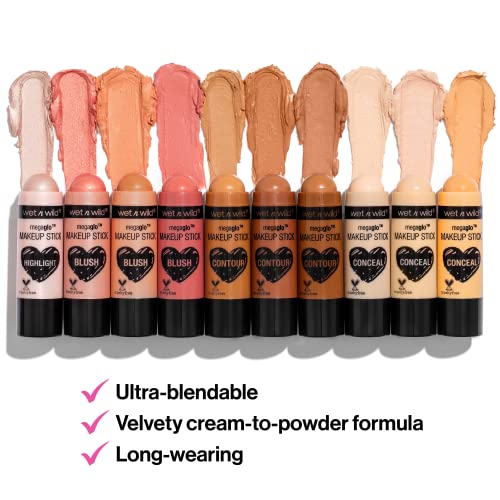 wet n wild MegaGlo Makeup Stick, Buildable Color, Versatile Use, Cruelty-Free & Vegan - Pink Floral Majority