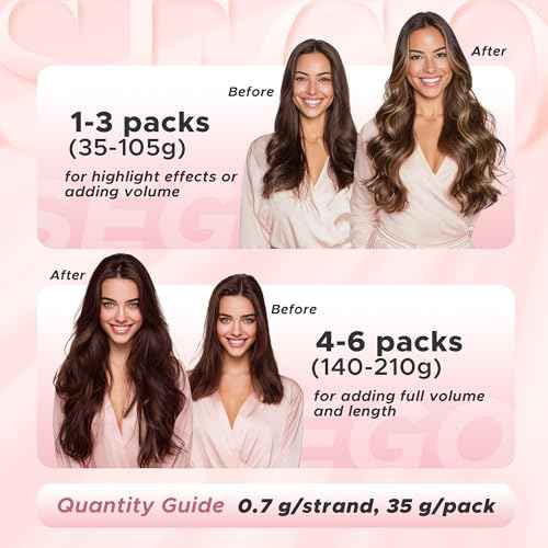 SEGO Nano Tip Hair Extensions Human Hair, Nano Beads Balayage Seamless Highlight Pre-bonded Extensions for Women, 0.7g/strand, 50 strands 35g/pack -24 Inch#60R Platinum Blonde