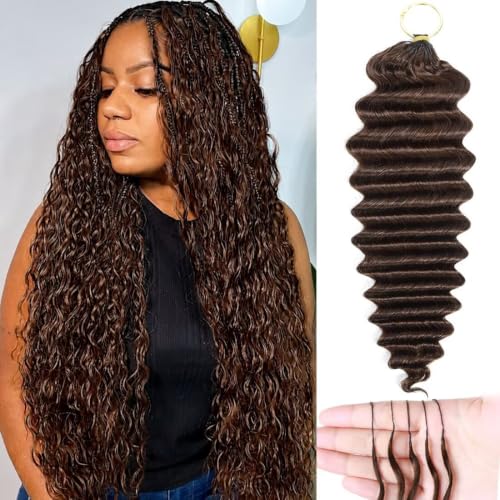 14 Inch Miracle Invisible Knots Human Crochet Hair - Soft Deep Wave
