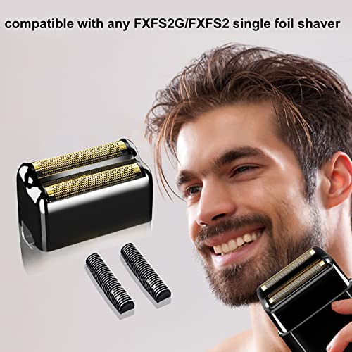 Black Replacement blades Foil and Cutters Compatible with BaBylissPRO Barberology FXFS2 Shaver foil Replacement Heads(1 pack £©