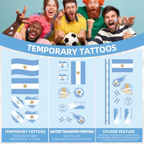 2026 World Cup & St Patrick's Day Temporary Tattoos - 16PCS
