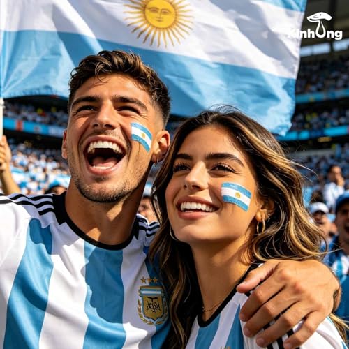 Argentina Flag Temporary Tattoos 40 Pack Waterproof