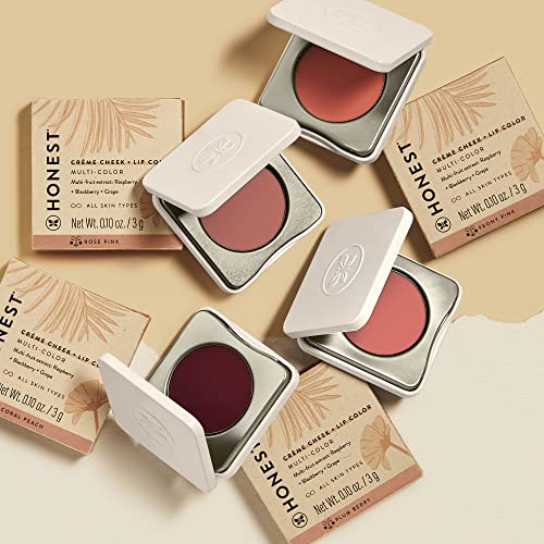 Honest Beauty 2-in-1 Creme Cheek Blush + Lip Color | EWG Verified, Vegan + Cruelty Free | Rose Pink, .1 oz