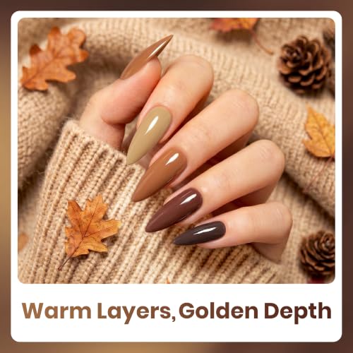 Beetles Brown Gel Polish Set - 6 Fall Colors