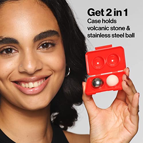 Facial Roller Refill Pack with Volcanic & Stainless Steel Stones - Reusable & Eco-Friendly
