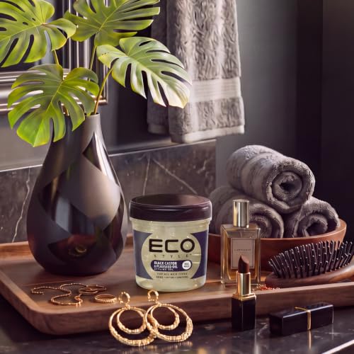 Eco Style Black Castor & Flaxseed Oil Styling Gel 8 oz - Nourish, Shine, & Strong Hold