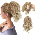 CJL HAIR Claw Clip for Short Ponytail & Hair Extensions - Gold & Beach Blonde Tips