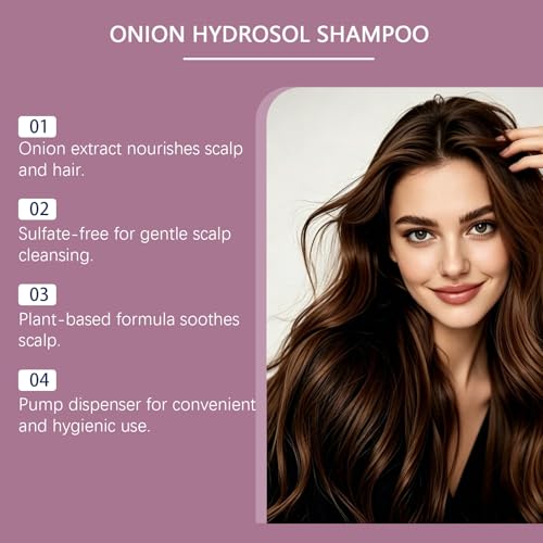 Onion Hydrosol Shampoo for Hair Loss & Thinning – Root Activator with Biotin