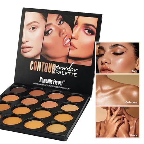 Joyeee 16-Color Concealer & Contouring Palette with Brush